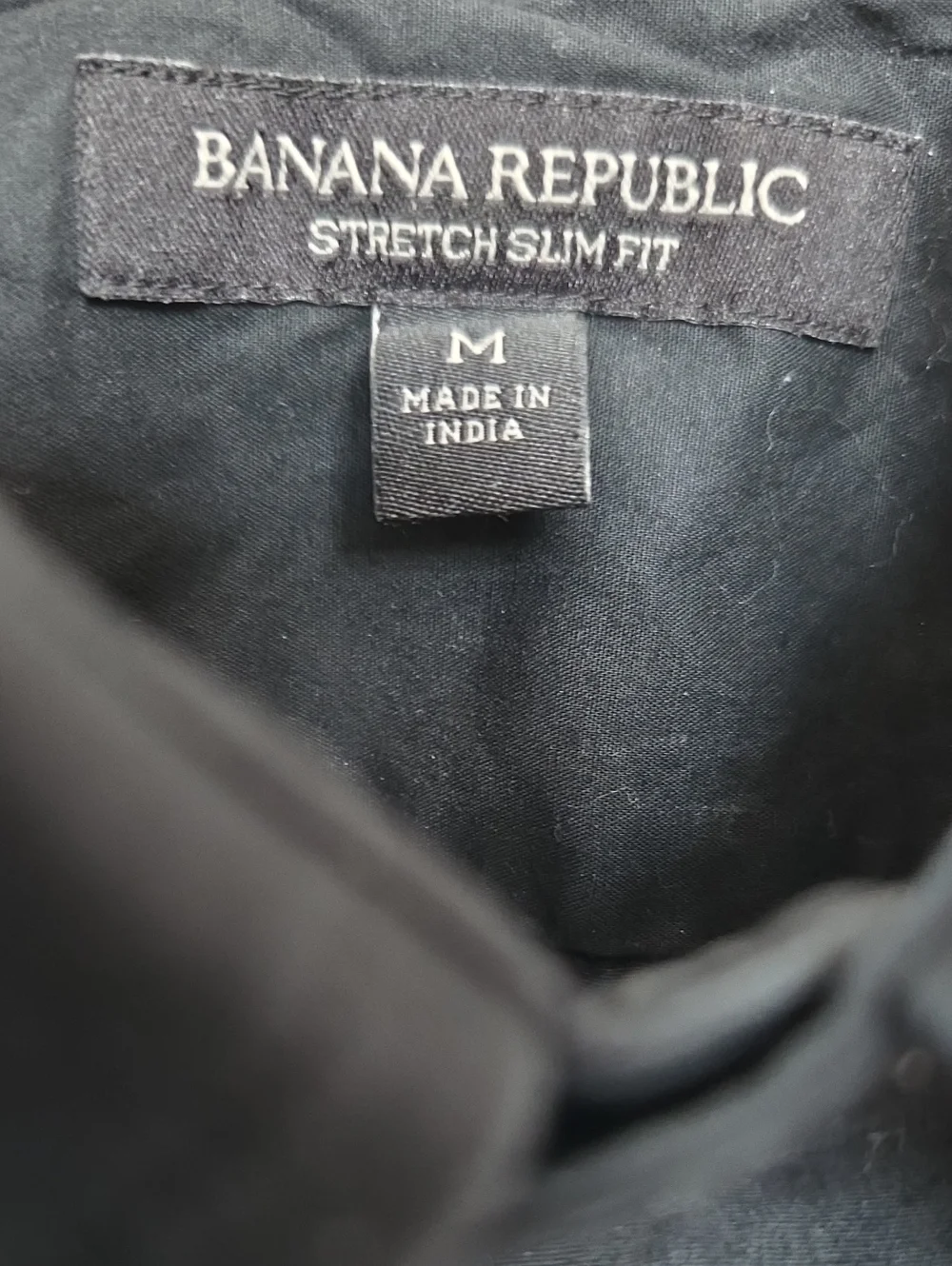 Banana Republic Black Long-Sleeve Dress Shirt